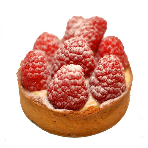 Vers fruittaartje met frambozen